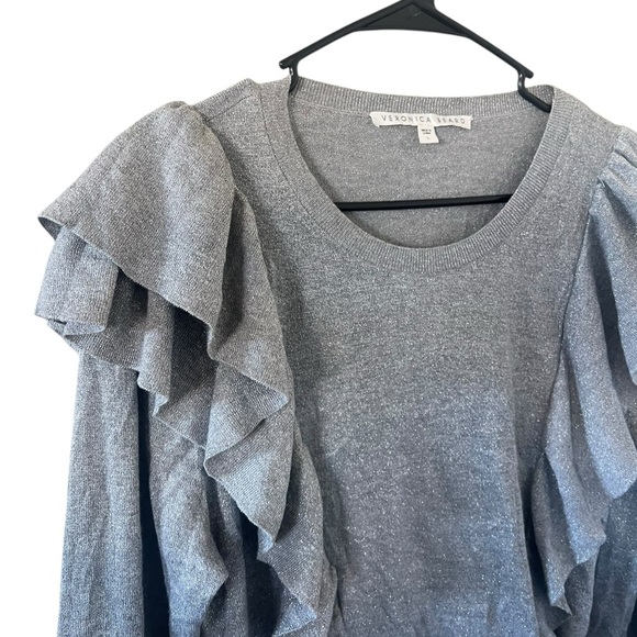 Veronica Beard Centre Metallic Ruffle Sweater - Picture 4 of 8